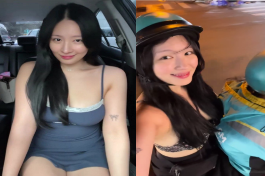 Kim Chi nhờ anh grab đưa đến điểm hẹn độc đáo